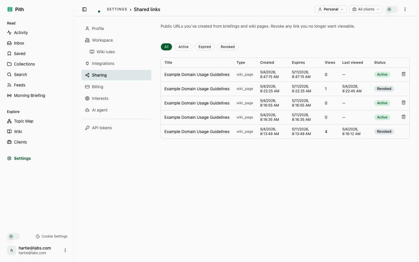Screenshot · /settings/shares